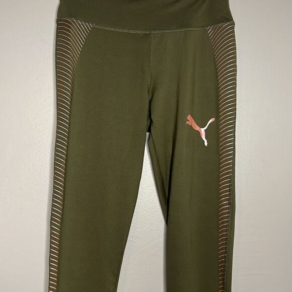 Puma Everyday Training Tight/ Leggings -Olive- Women's Small - Picture 3 of 8